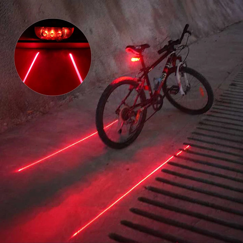 Bicycle LED Lights  2 Lasers 5 LED