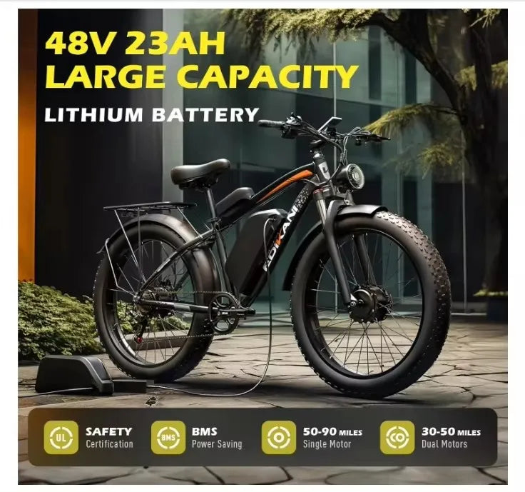 Electric Bike  2000W Peak 2500W Dual Motor Ebikes 23Ah 35MPH