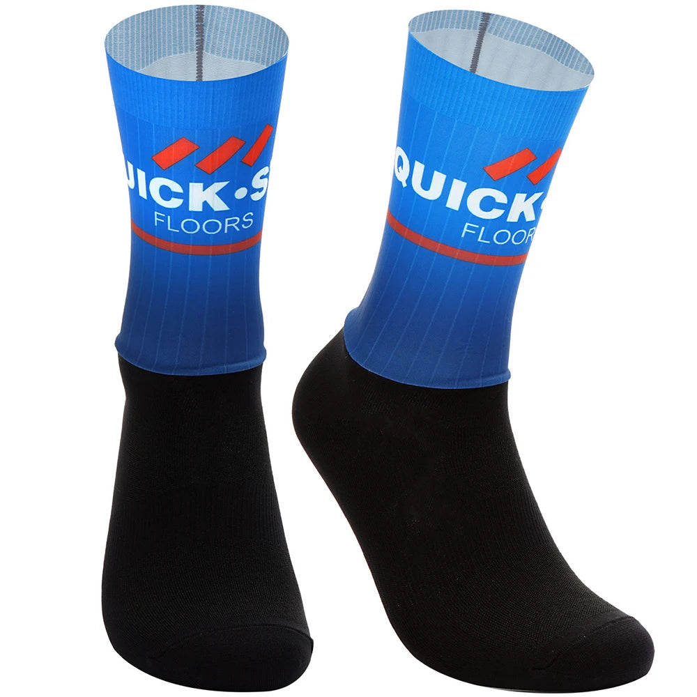 Chaussettes de cyclisme antidérapantes Quick Step 2024