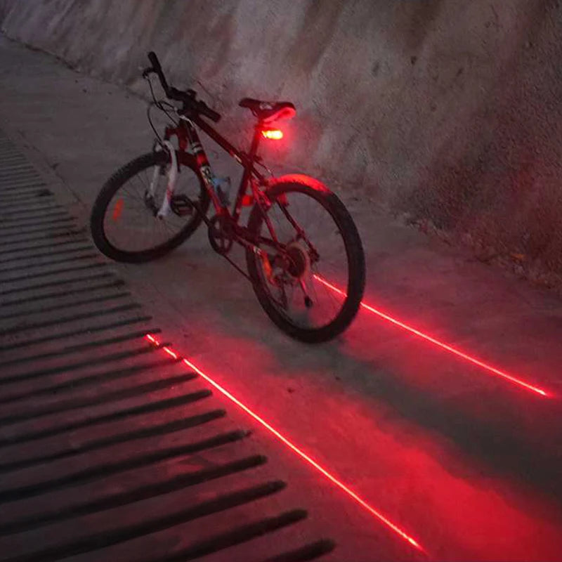 Bicycle LED Lights  2 Lasers 5 LED