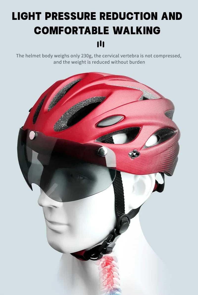 Bike Helmet with LED Tail Light