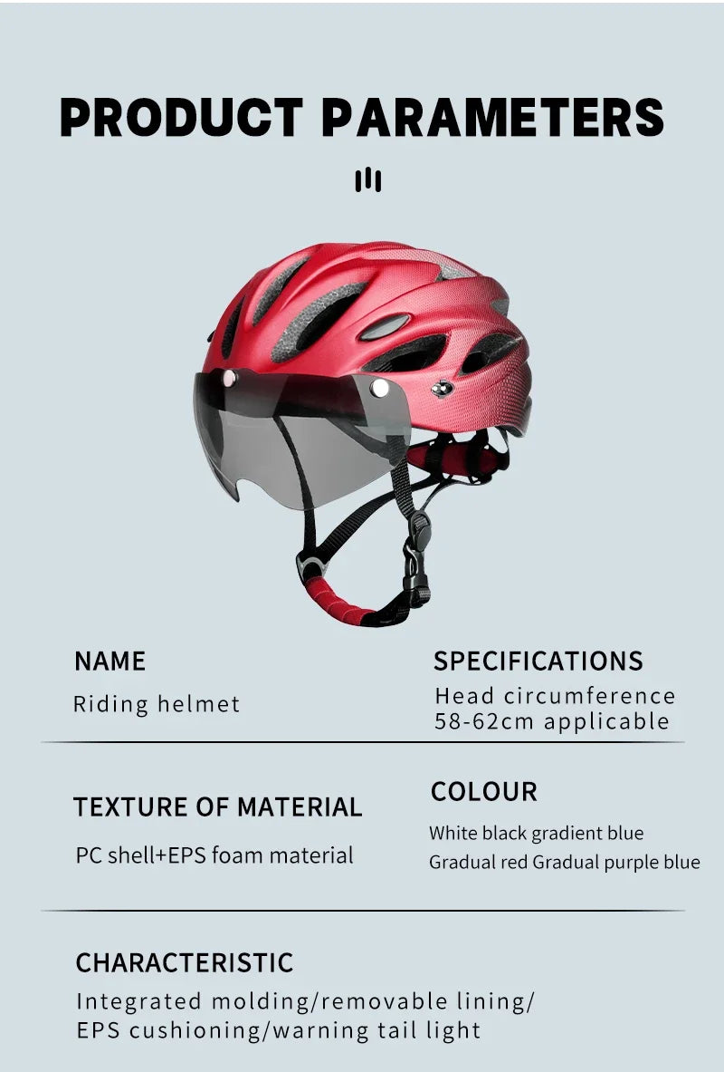 Bike Helmet with LED Tail Light