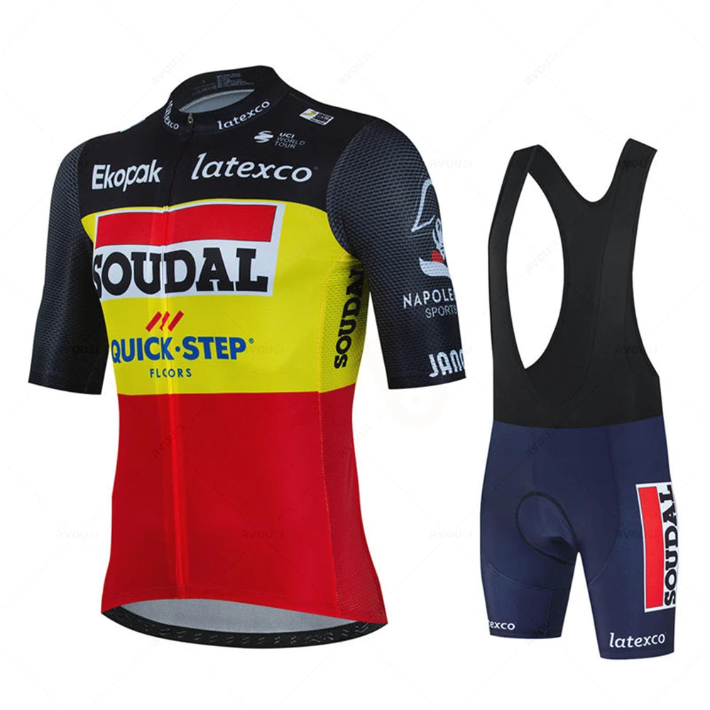 Belgium Soudal Quick Step Cycling Jersey Set