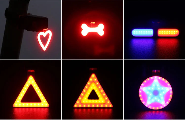 Bicycle Tail Light Cycling Lamp Multi Lighting Modes USB Rechargeable