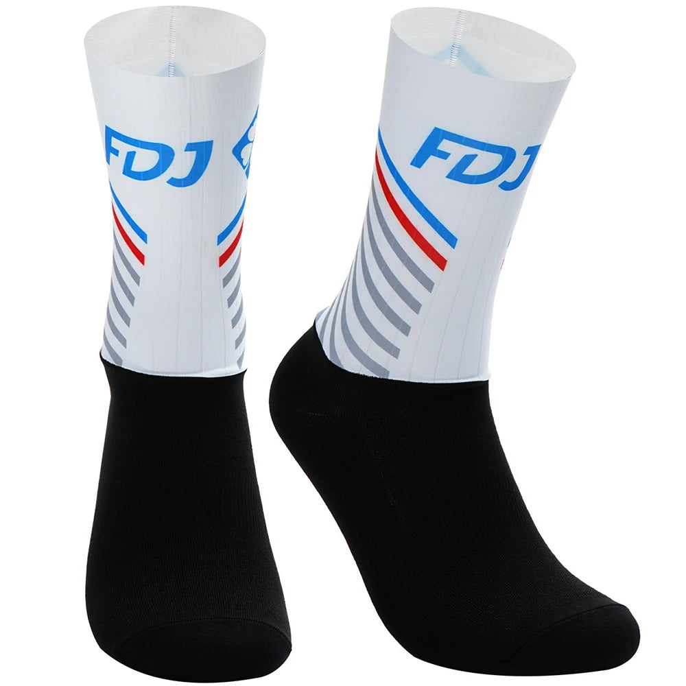 Fdj Cycling Socks Antislip 2024