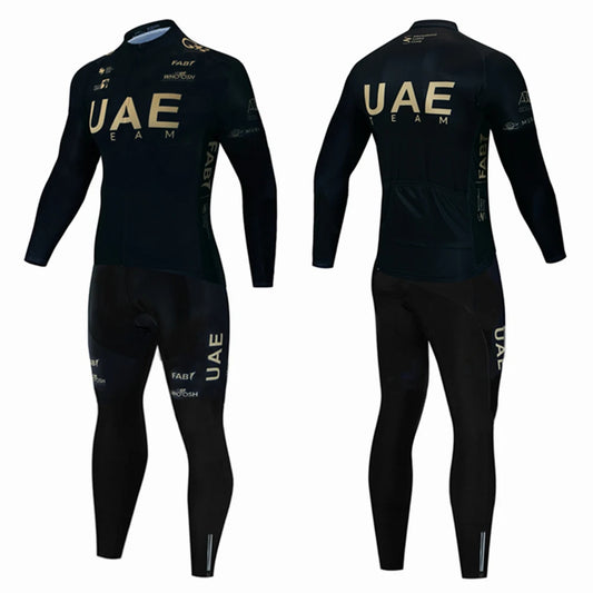 Maillot de cyclisme en polaire thermique d'hiver pour hommes 2024 UAE