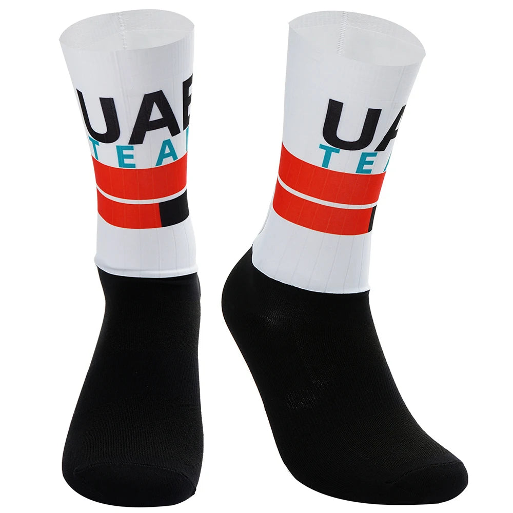 Uae Team Cycling Socks Antislip 2024