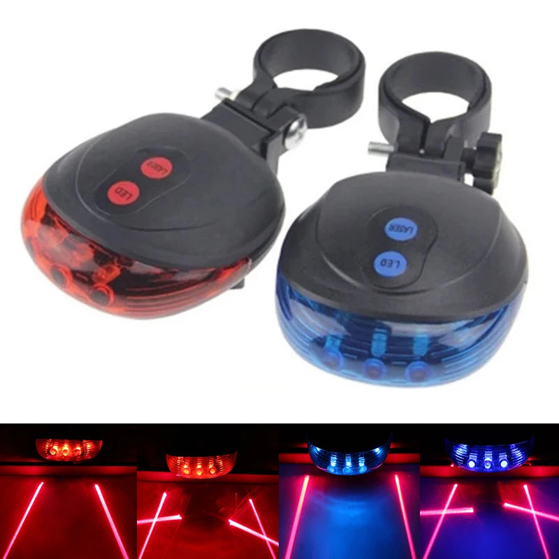 Bicycle LED Lights  2 Lasers 5 LED