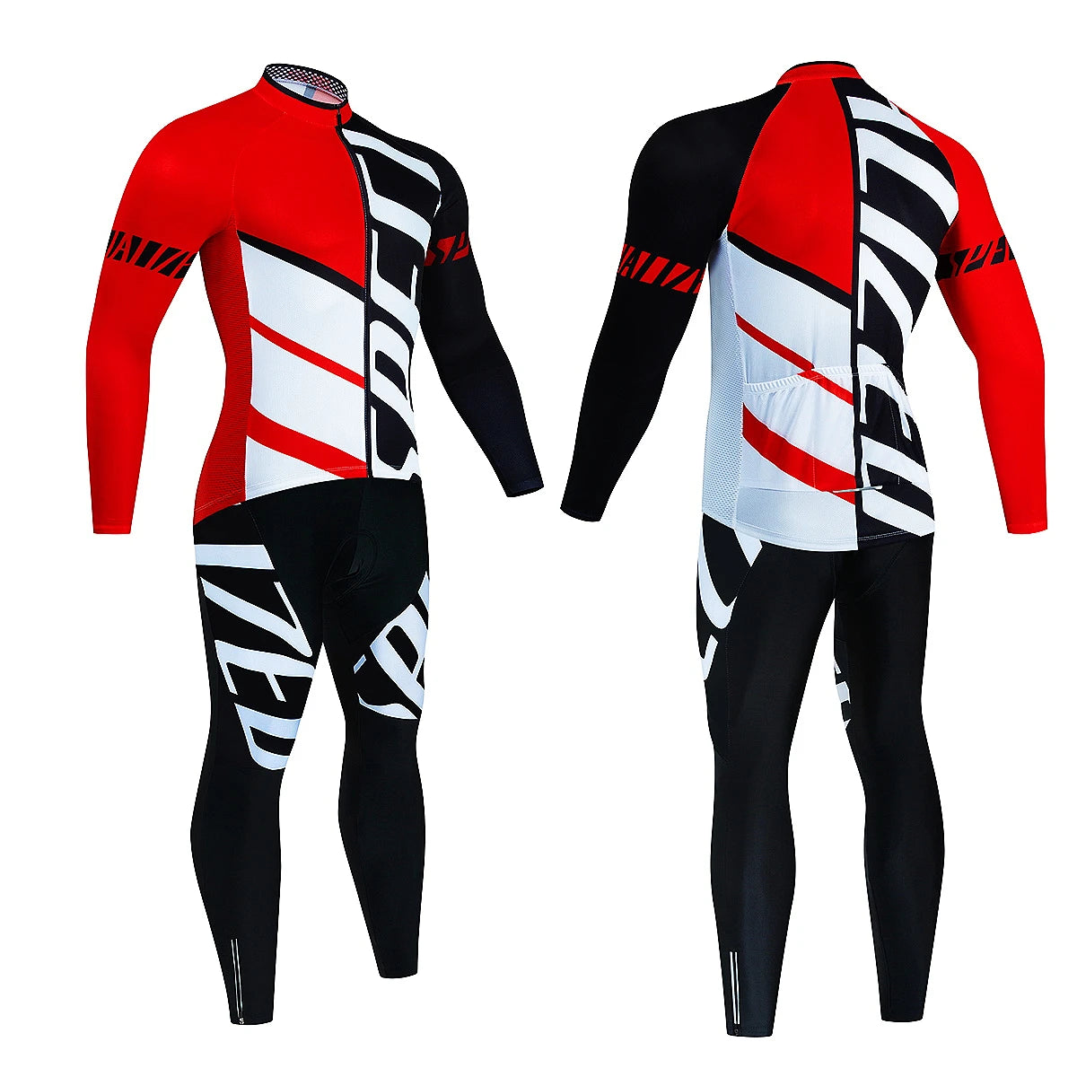 2024 New Thermal Fleece Cycling Jersey Set Winter Long Sleeve